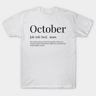 October Definition T-Shirt